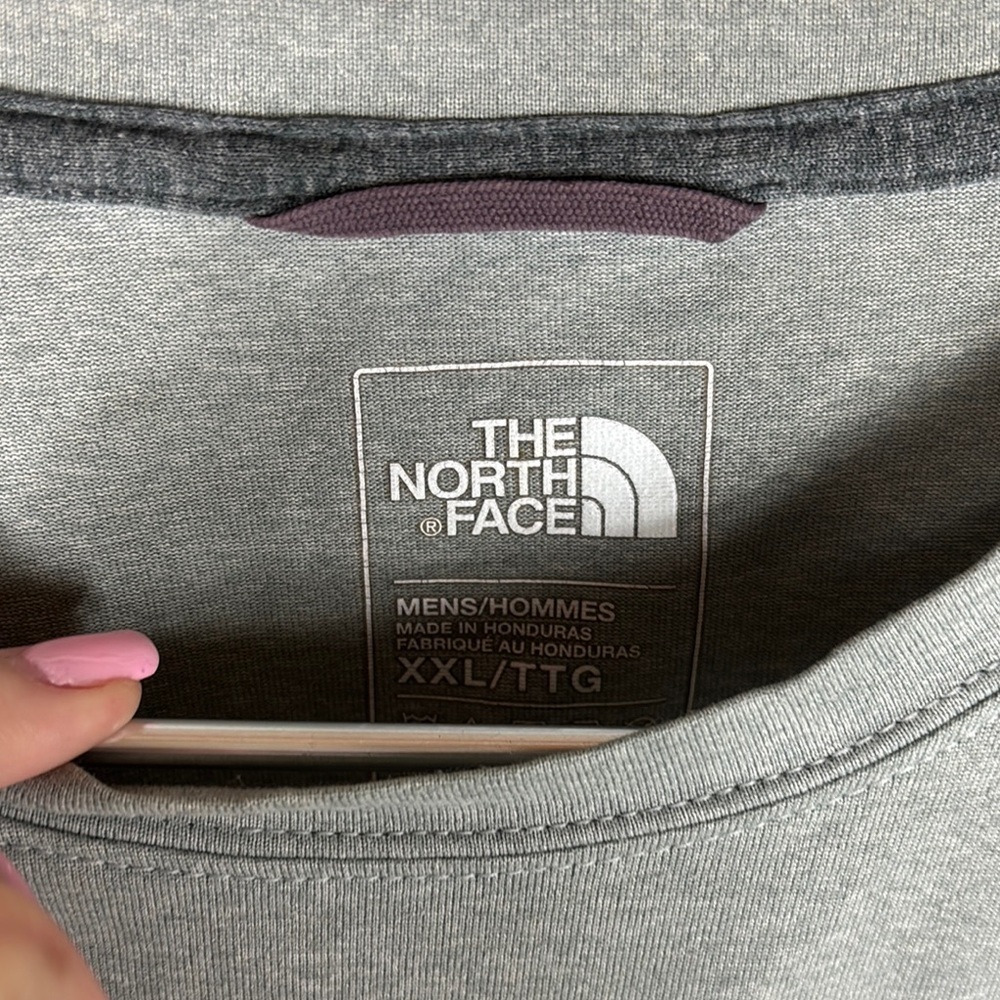 The North Face Gray Blue Short Sleeve Tee Casual Crew Neck XXL - Picture 6 of 10